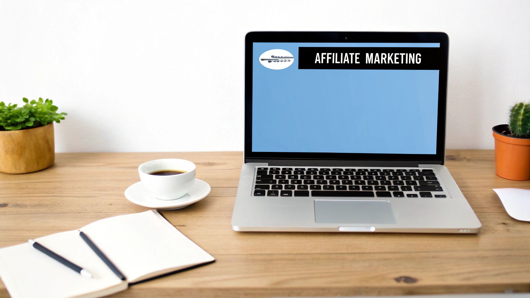 A graphic showing the connection between a brand, an affiliate, and an influencer, representing their different roles in marketing.