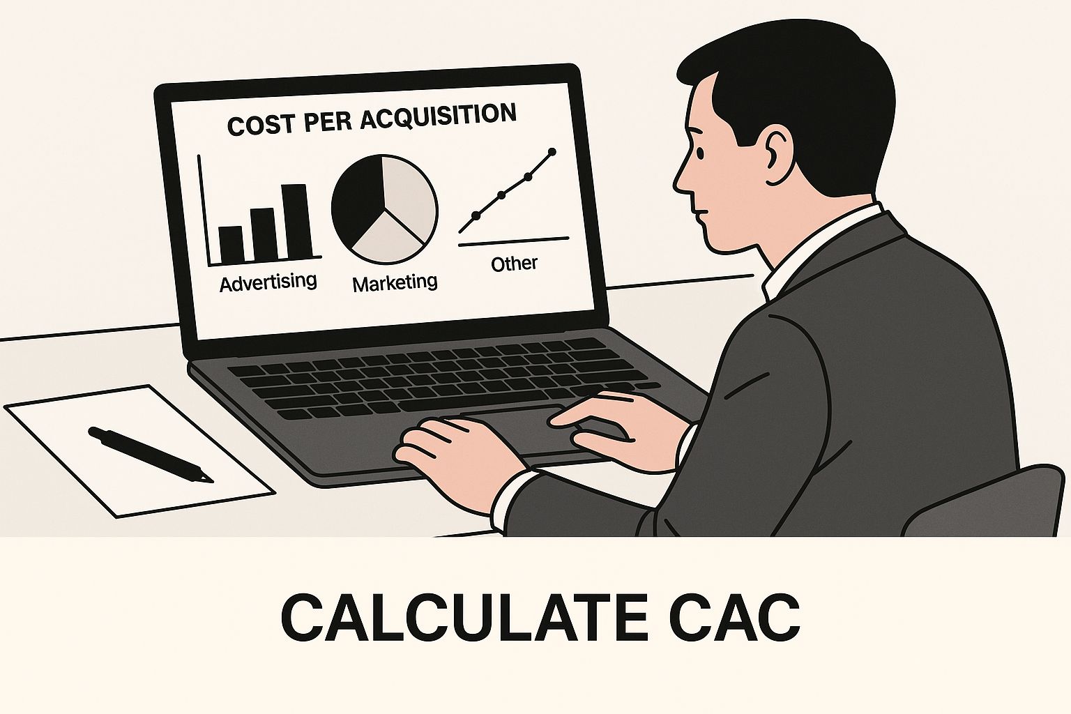 Infographic about customer acquisition cost calculator