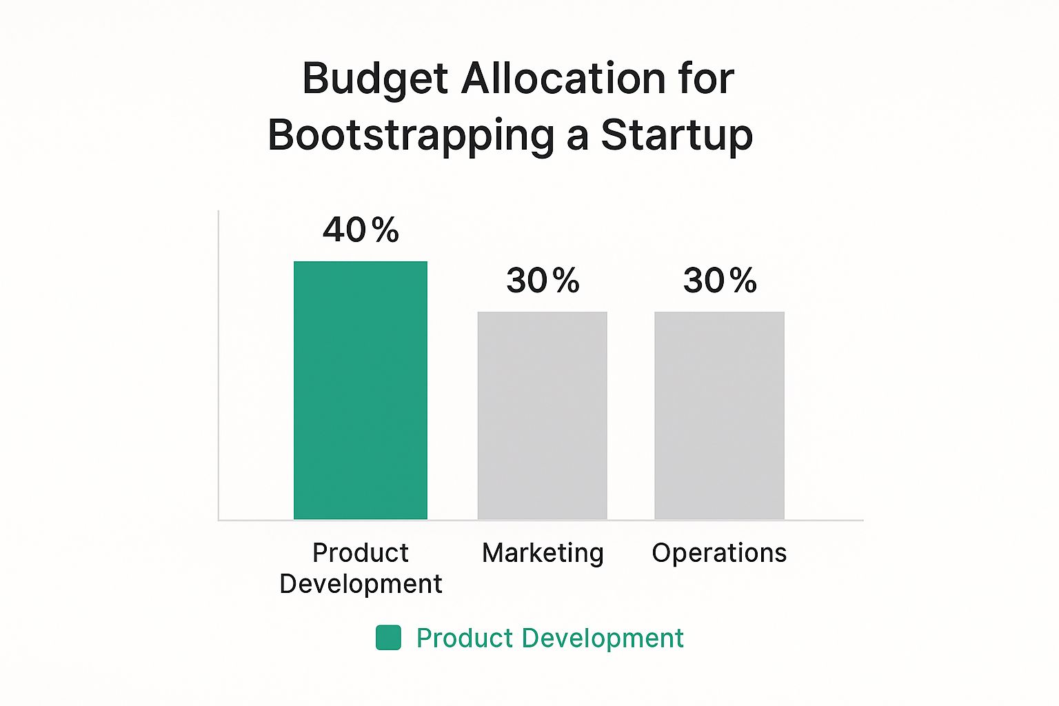 Infographic about bootstrapping a startup