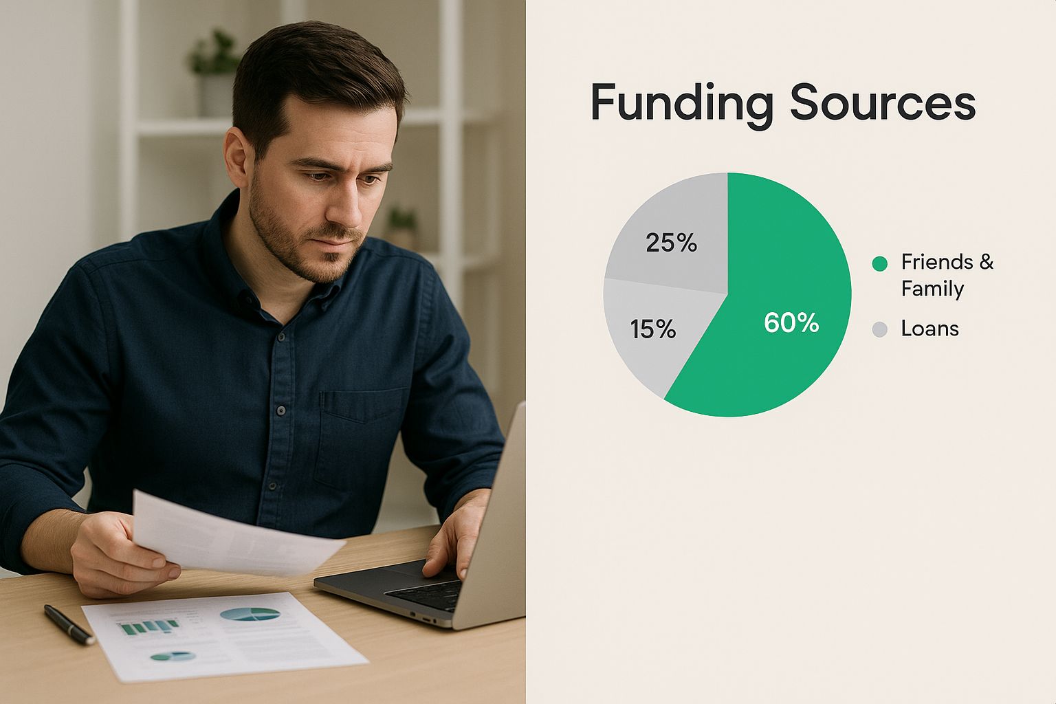 Infographic about how to get startup funding