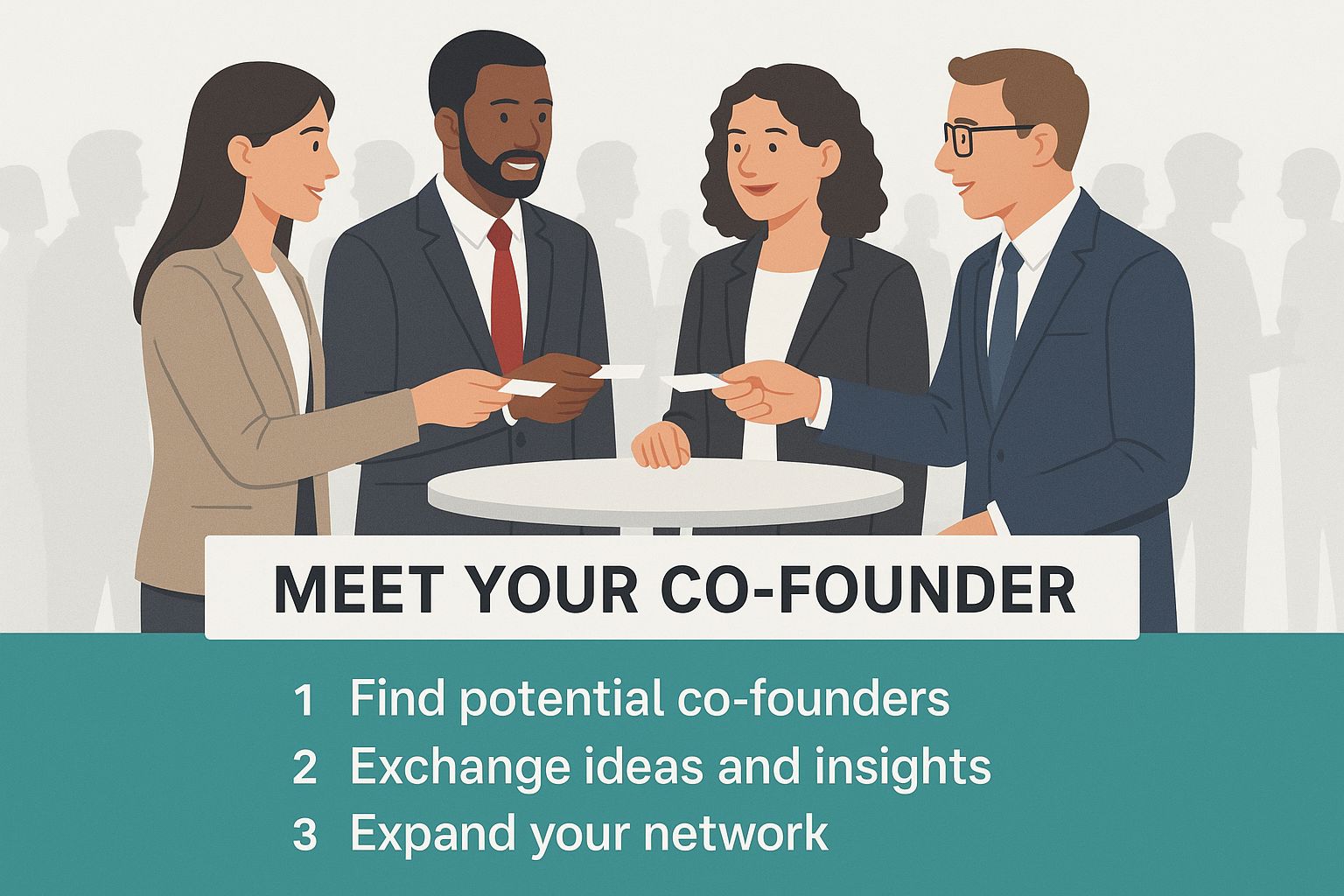 Infographic about how to find a cofounder