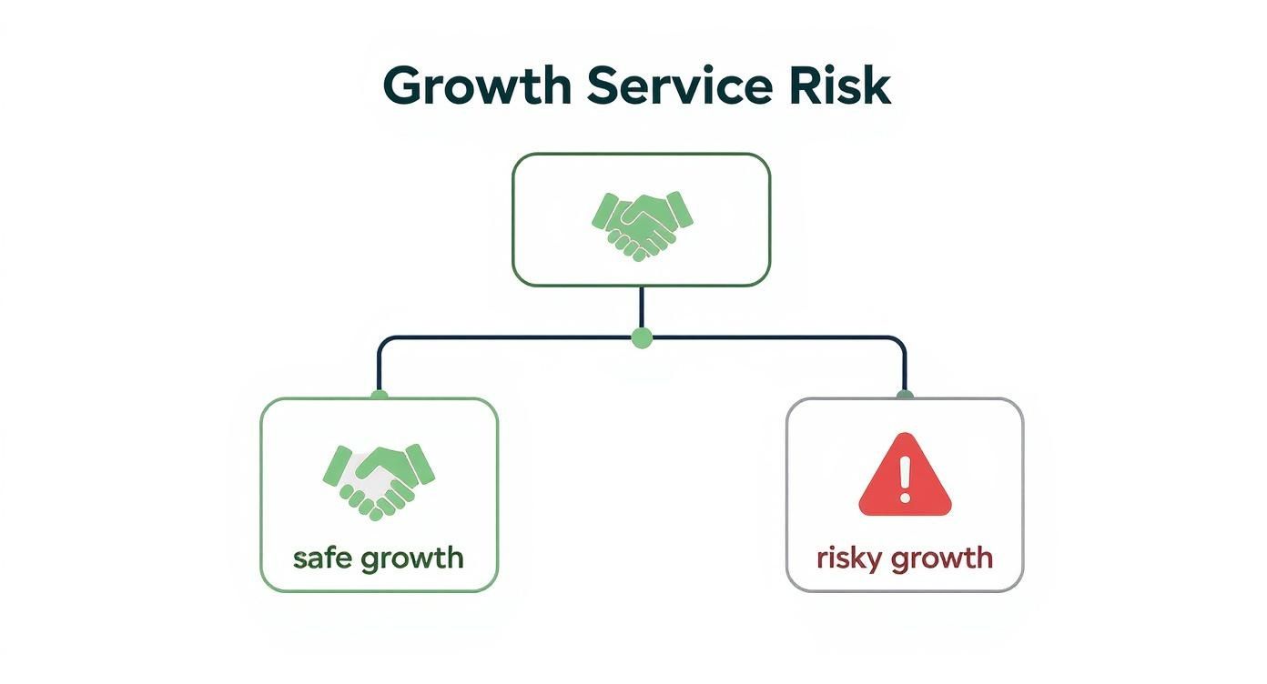 Infographic about social media growth service