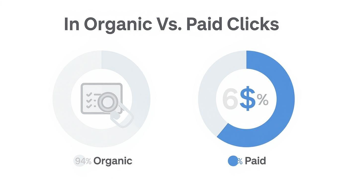 Infographic about how to increase website traffic organically