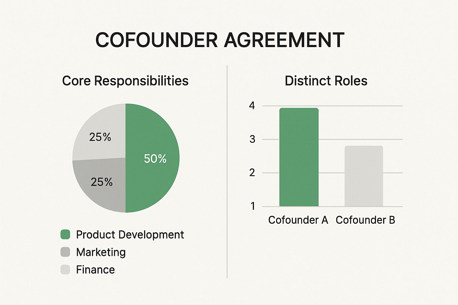 Infographic about startup cofounder agreement