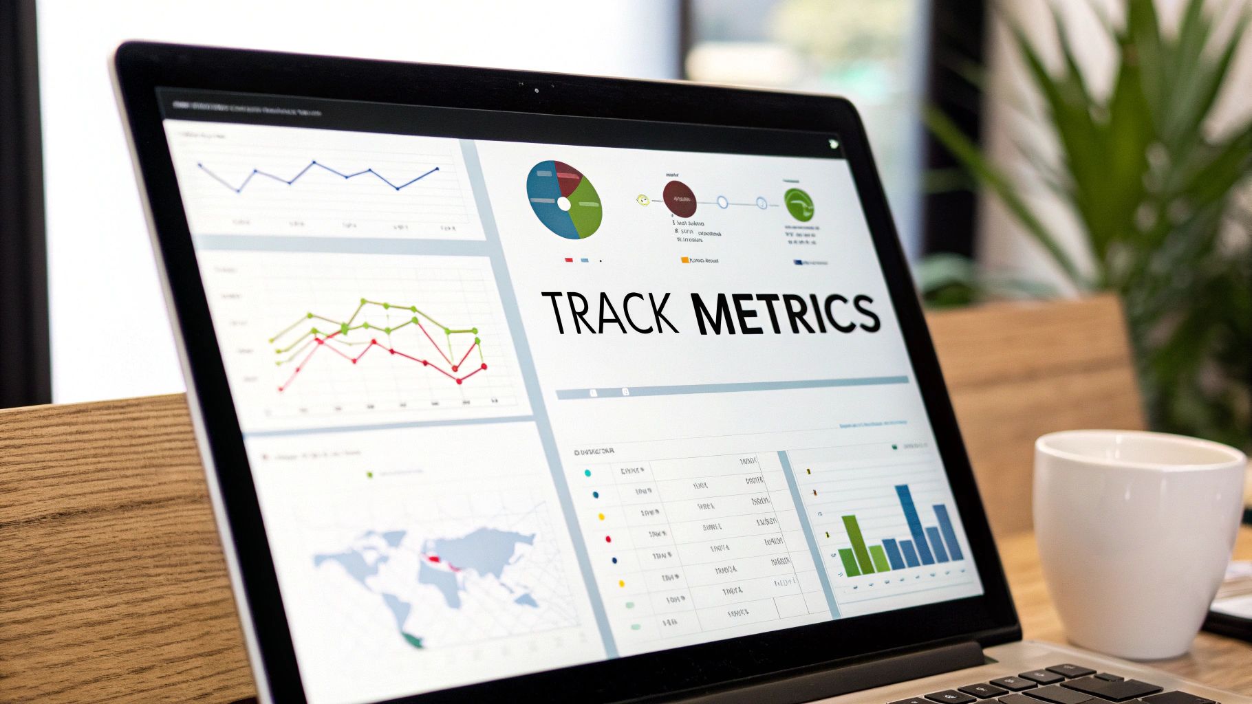 Image of person at computer with referral dashboard