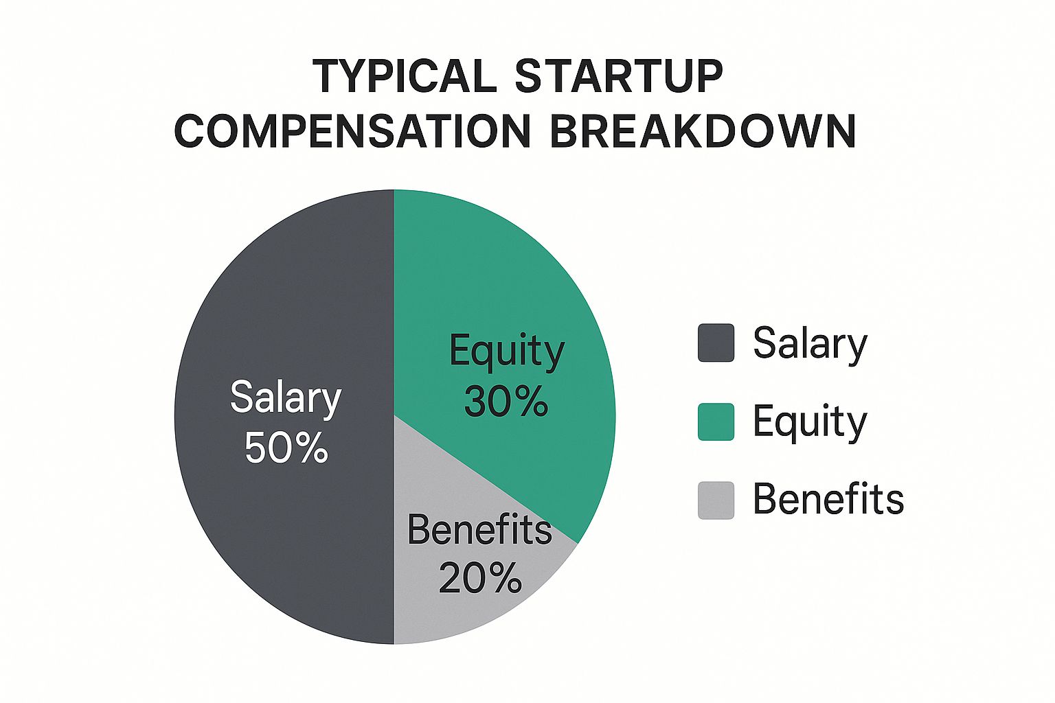 Infographic about startup compensation guide