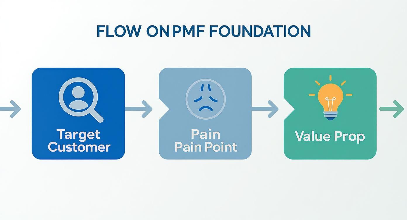 Infographic about how to find product market fit