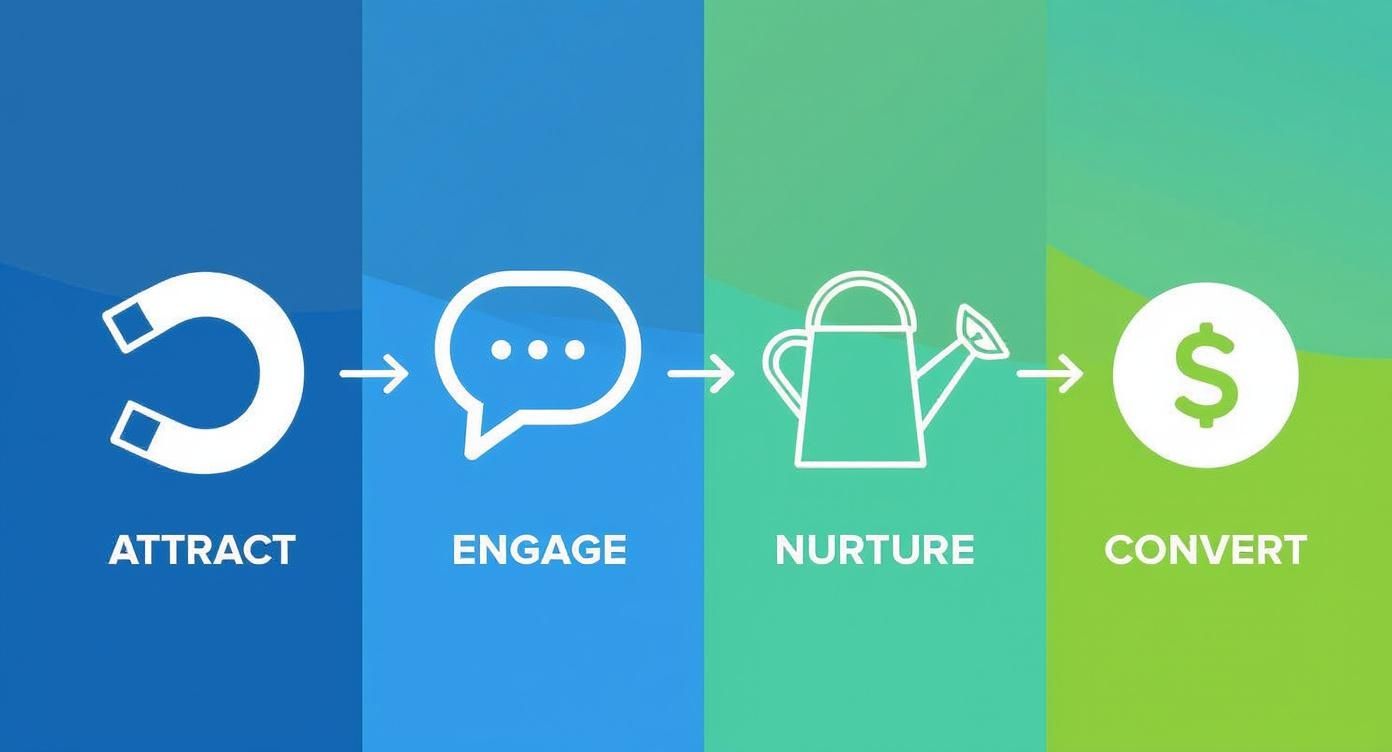 Infographic about how to get inbound leads