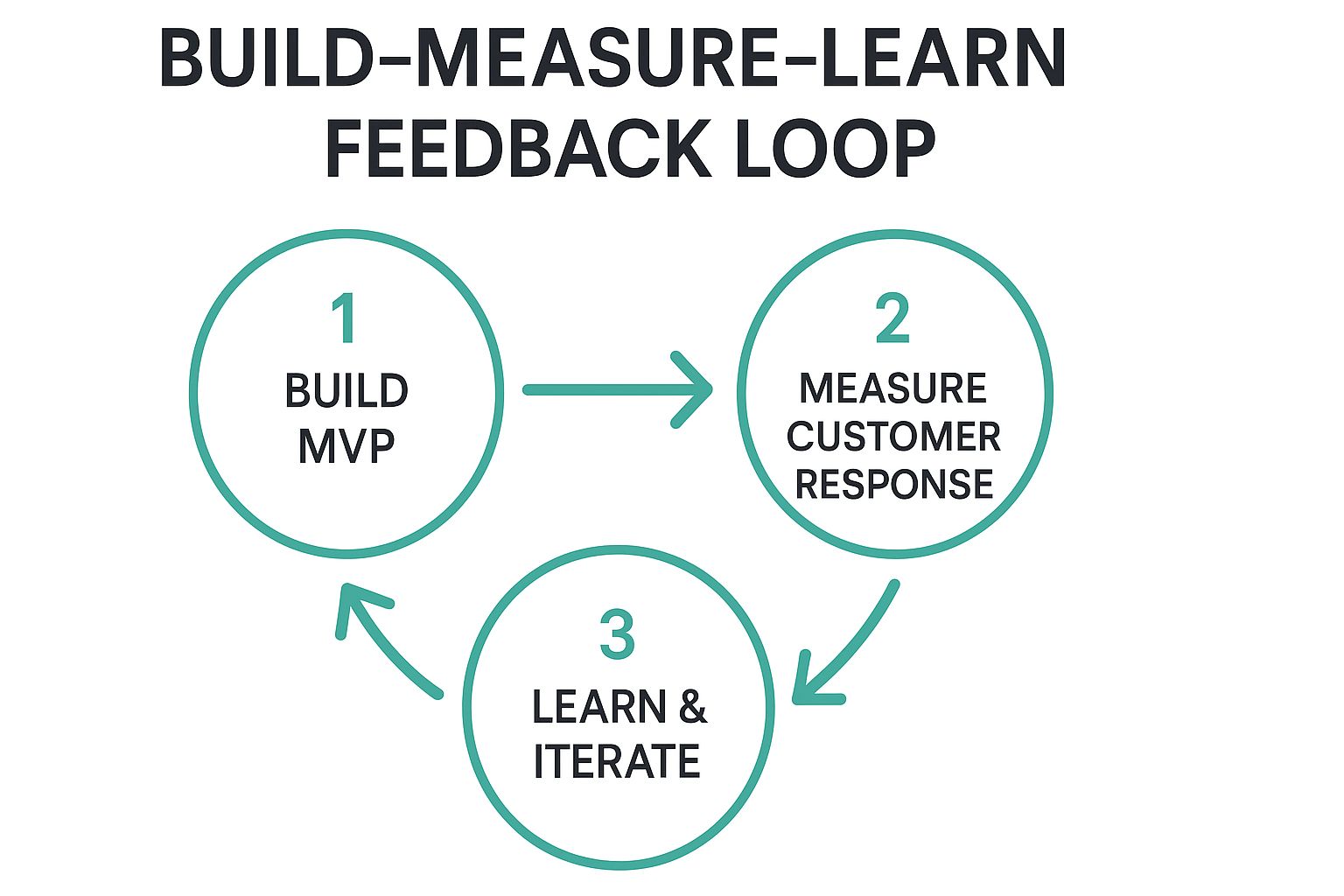 Infographic showing key data about Build-Measure-Learn Feedback Loop