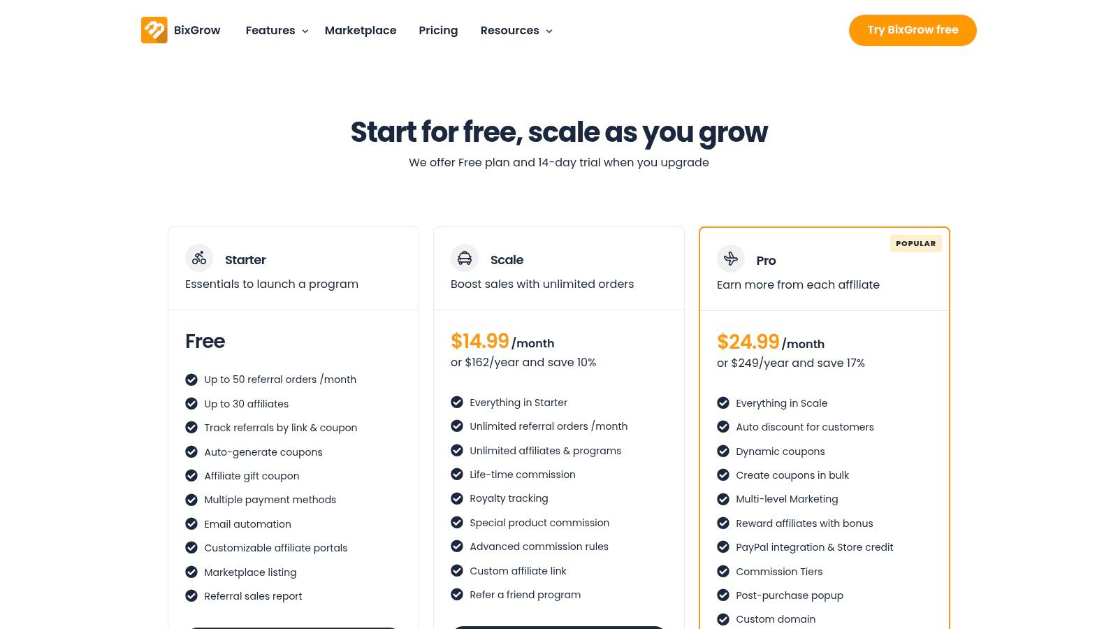BixGrow: Affiliate Marketing (Shopify)