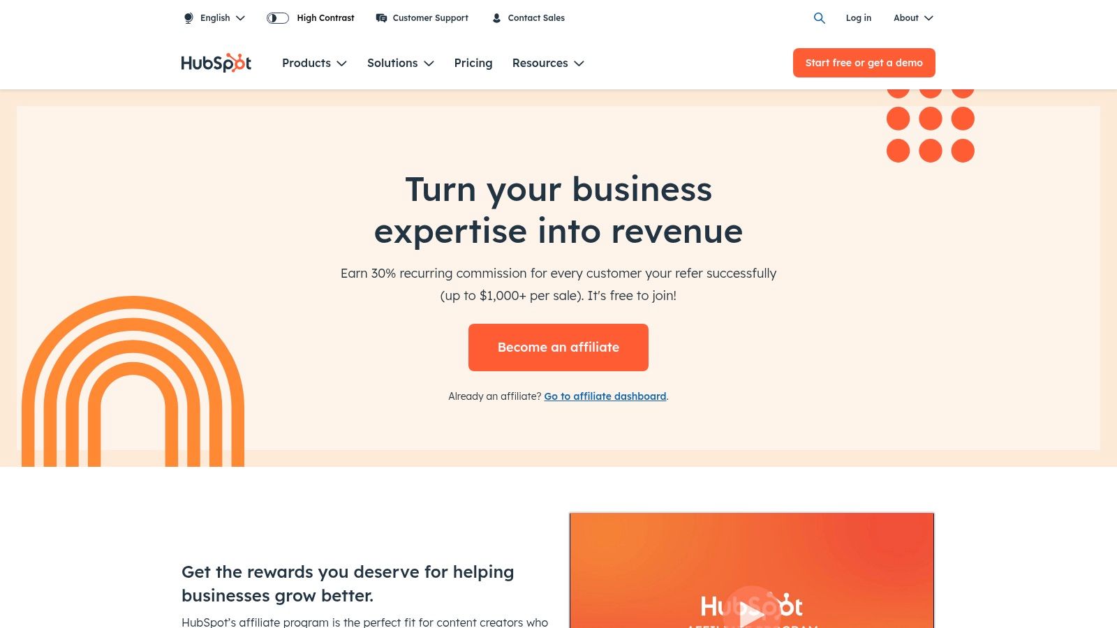 HubSpot Affiliate Program
