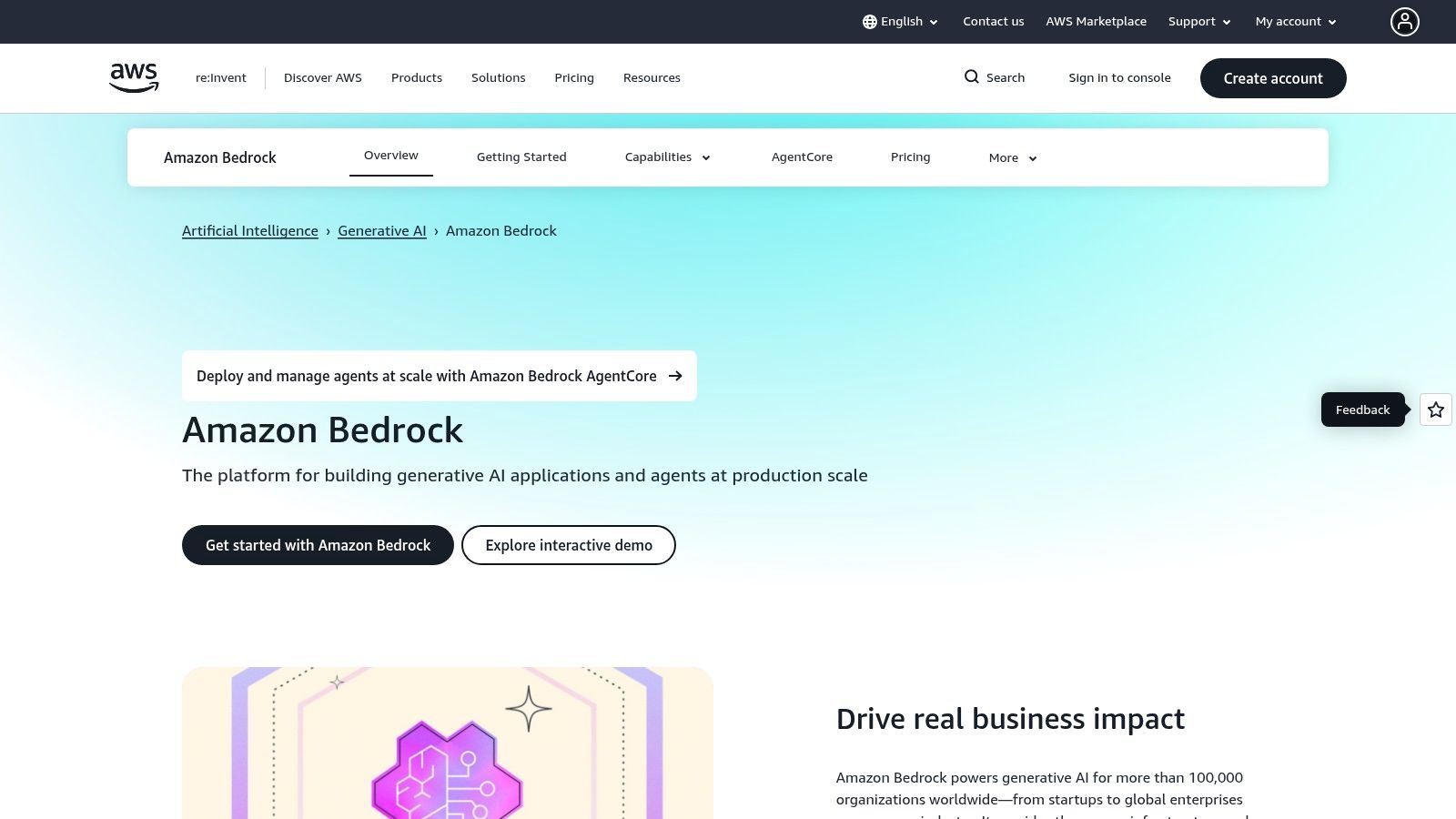 Amazon Web services β Amazon Bedrock