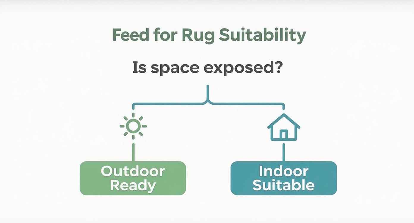 Infographic about best indoor outdoor rugs