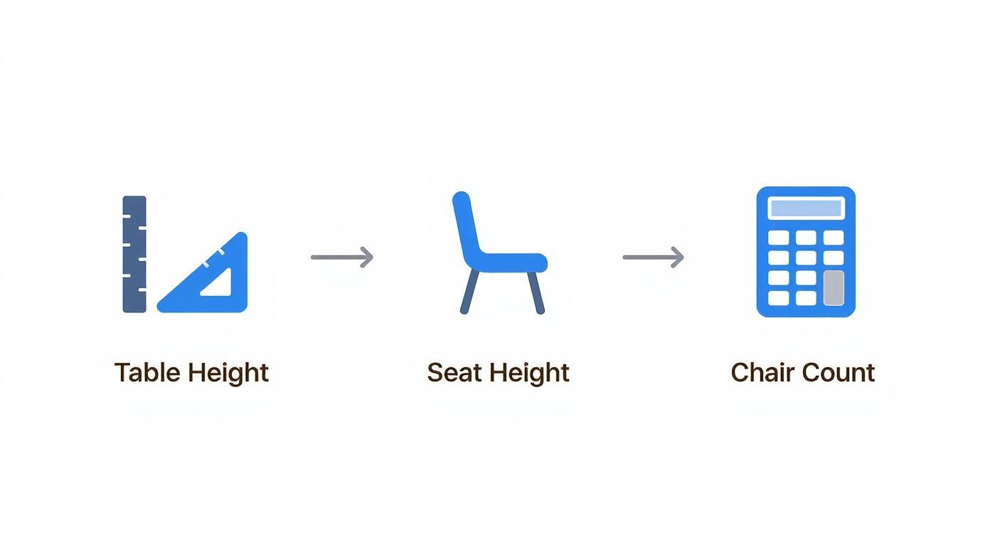 Infographic about how to choose dining room chairs