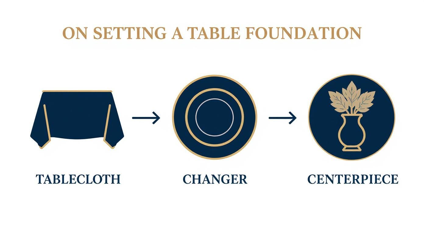 Infographic about how to set a formal dining table