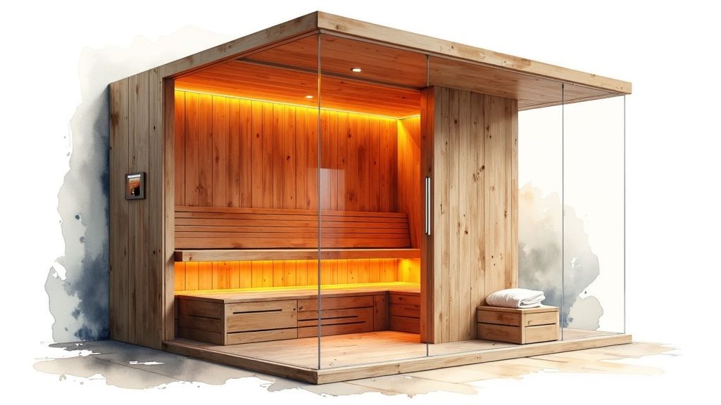Infrared Sauna with Modern Technology Integration