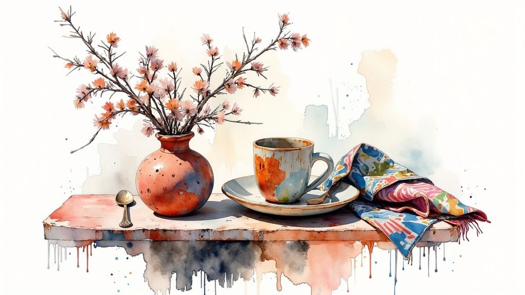 Bohemian Eclectic Table Setting