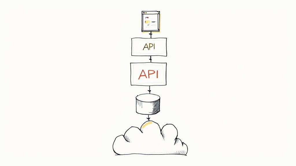 Scalable tech stack diagram
