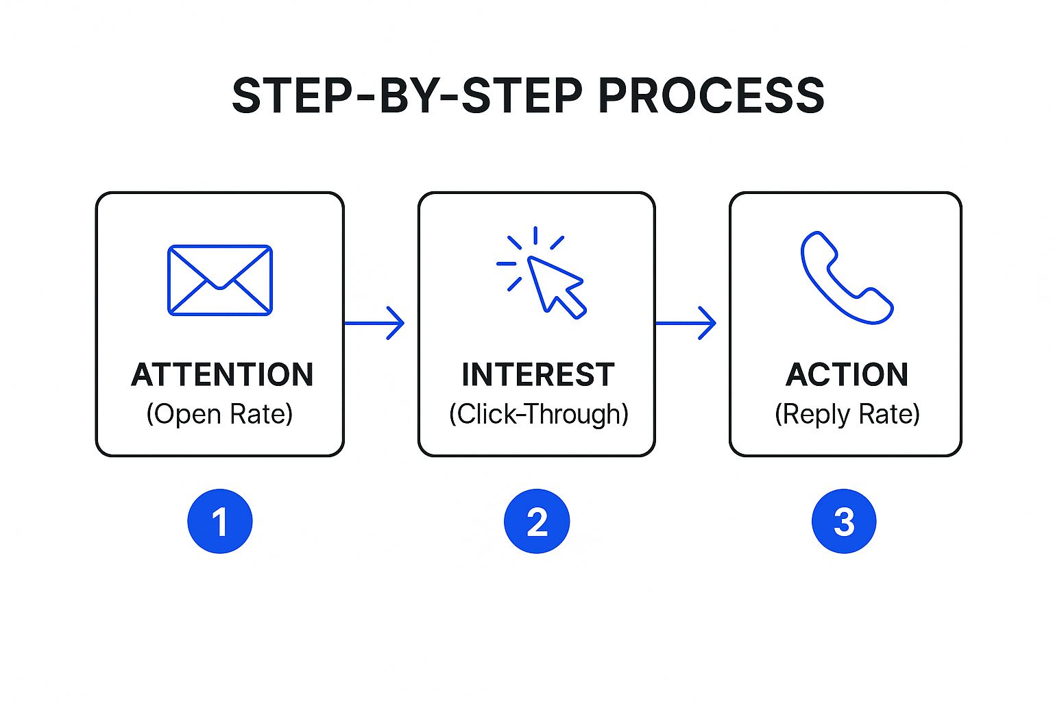Infographic showing key data about The AIDA Cold Email Template