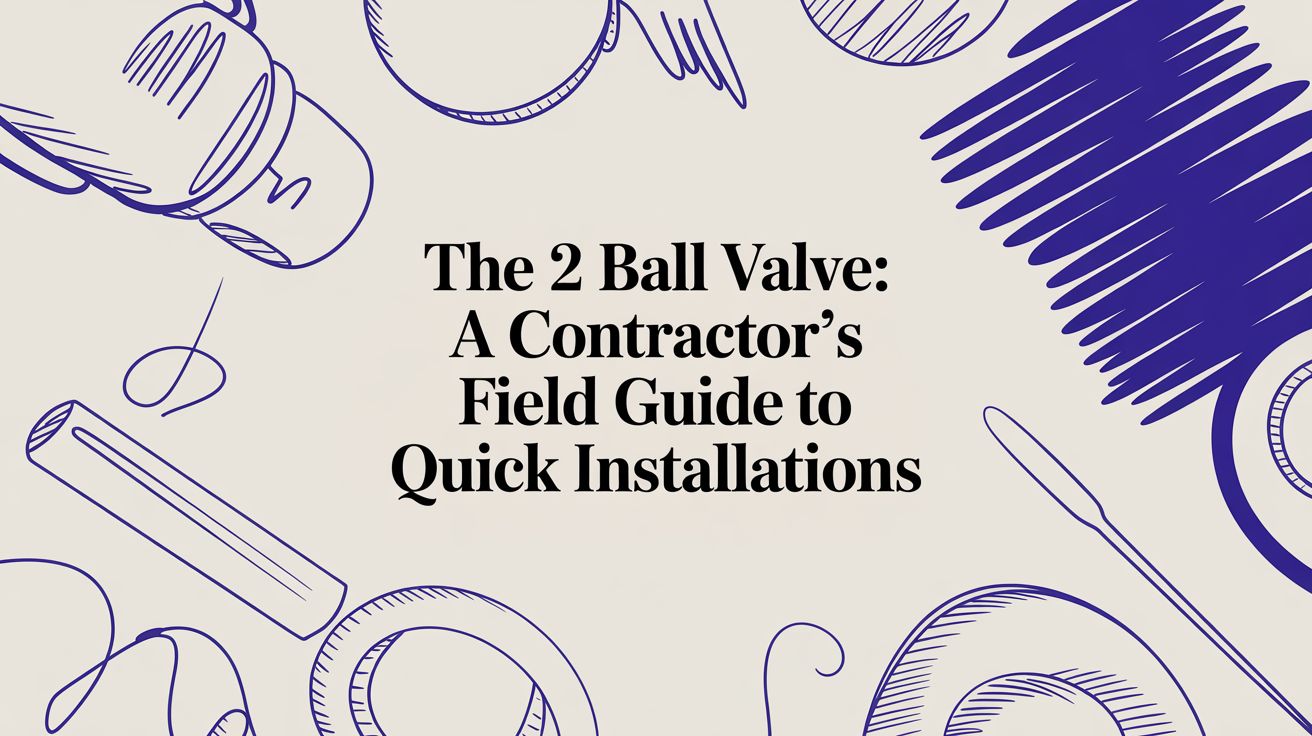 The 2 ball valve: A Contractor's Field Guide to Quick Installations