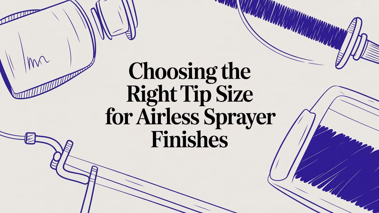 Choosing the Right Tip Size for Airless Sprayer Finishes