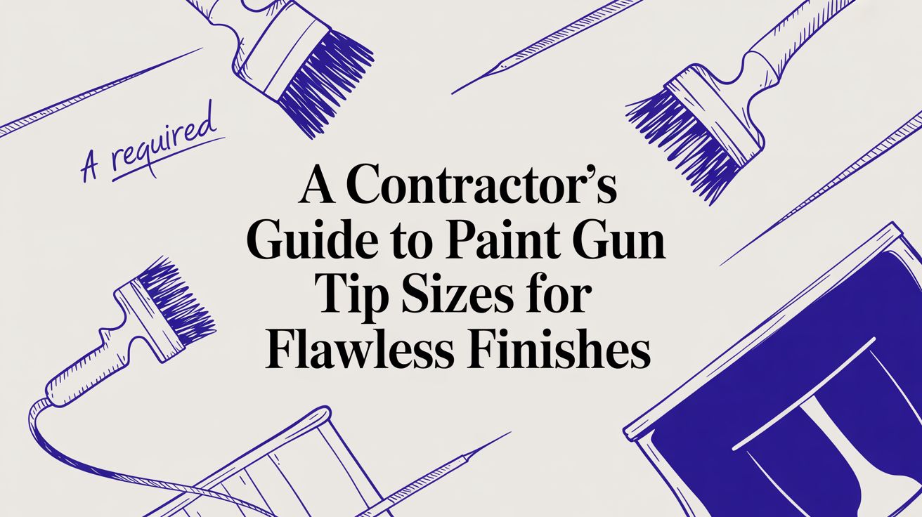 A Contractor's Guide to Paint Gun Tip Sizes for Flawless Finishes