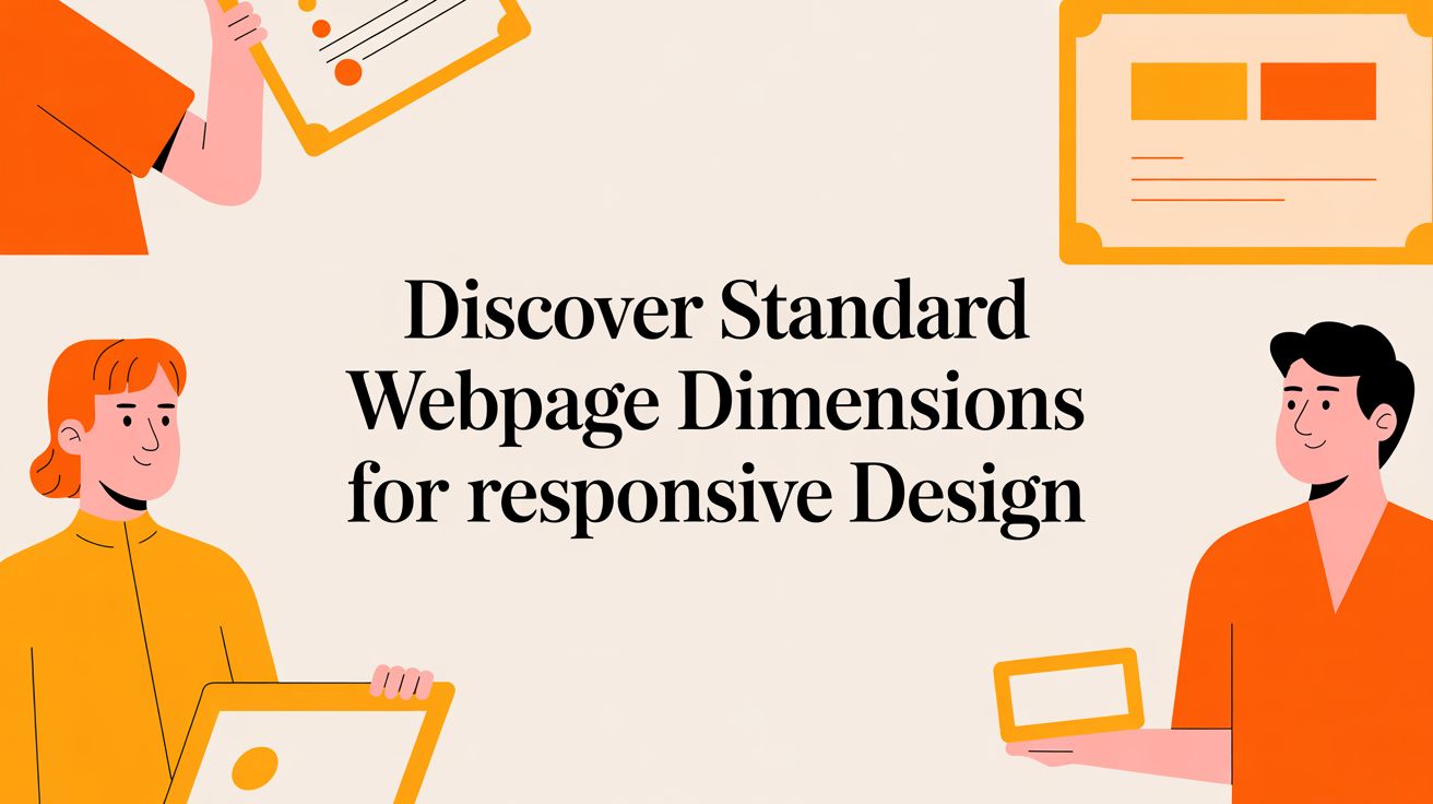 Discover standard webpage dimensions for responsive design
