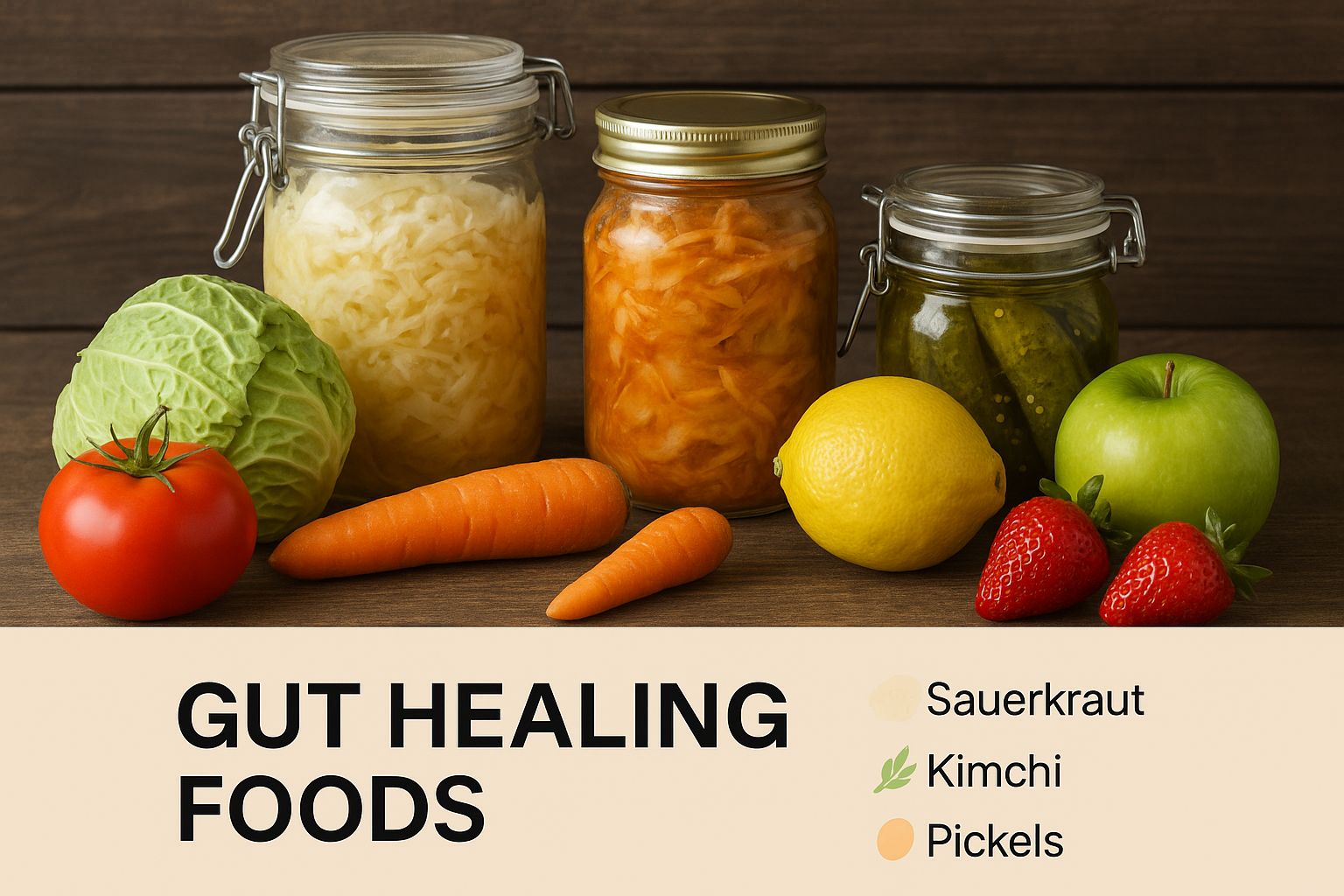 Infographic about how to heal your gut naturally