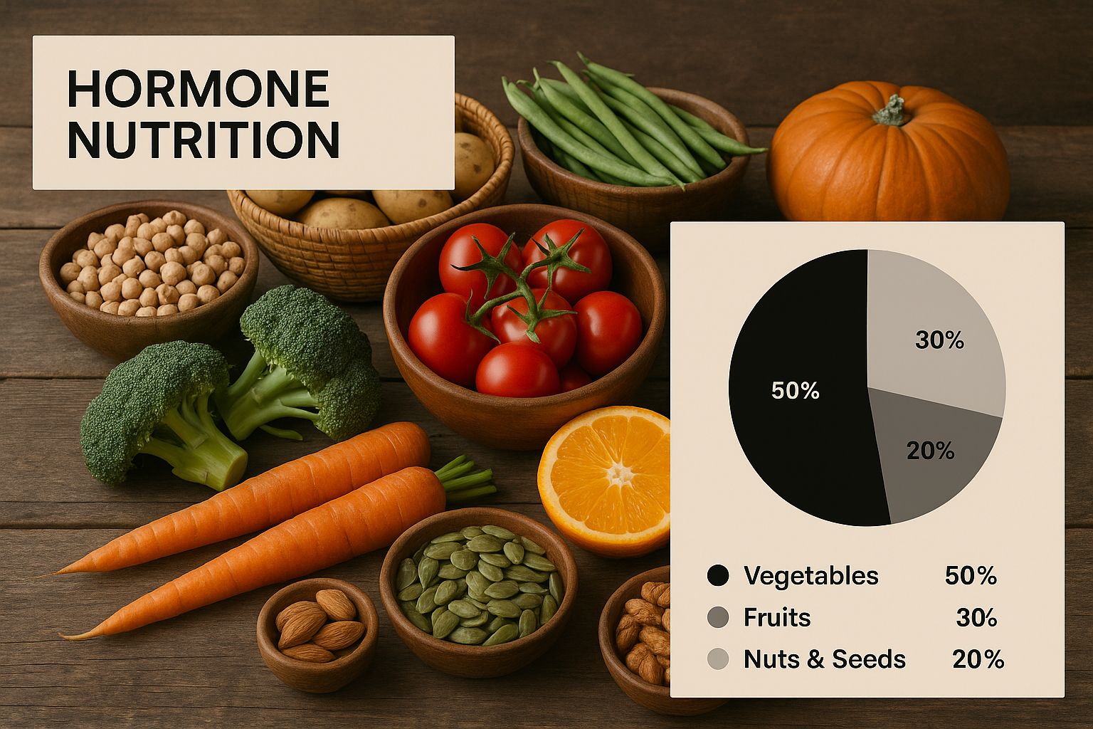 Infographic about balance hormones naturally