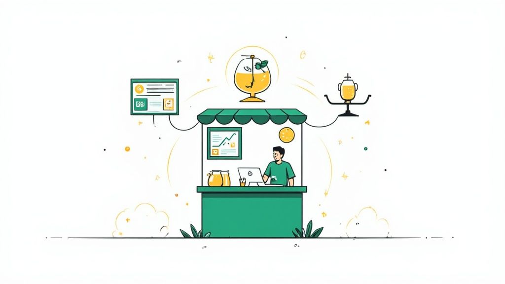 Lemonade stand representing a startup's financial statements