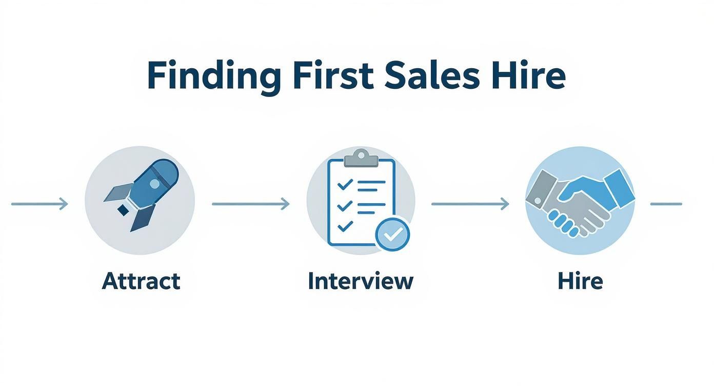 Infographic about how to build a sales team