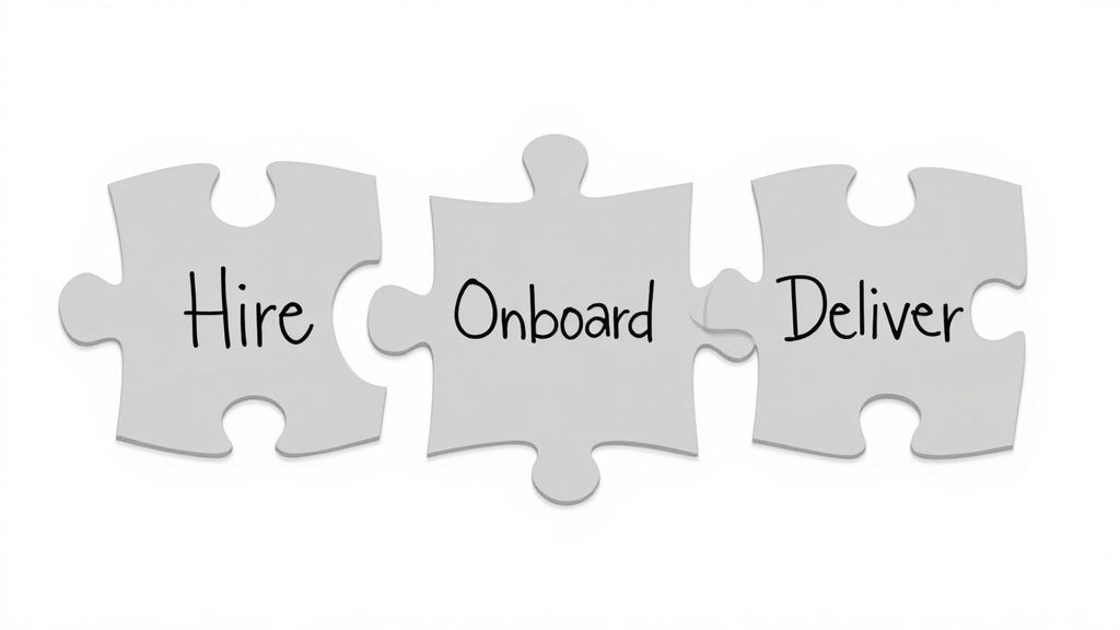 Person drawing a strategic roadmap on a whiteboard