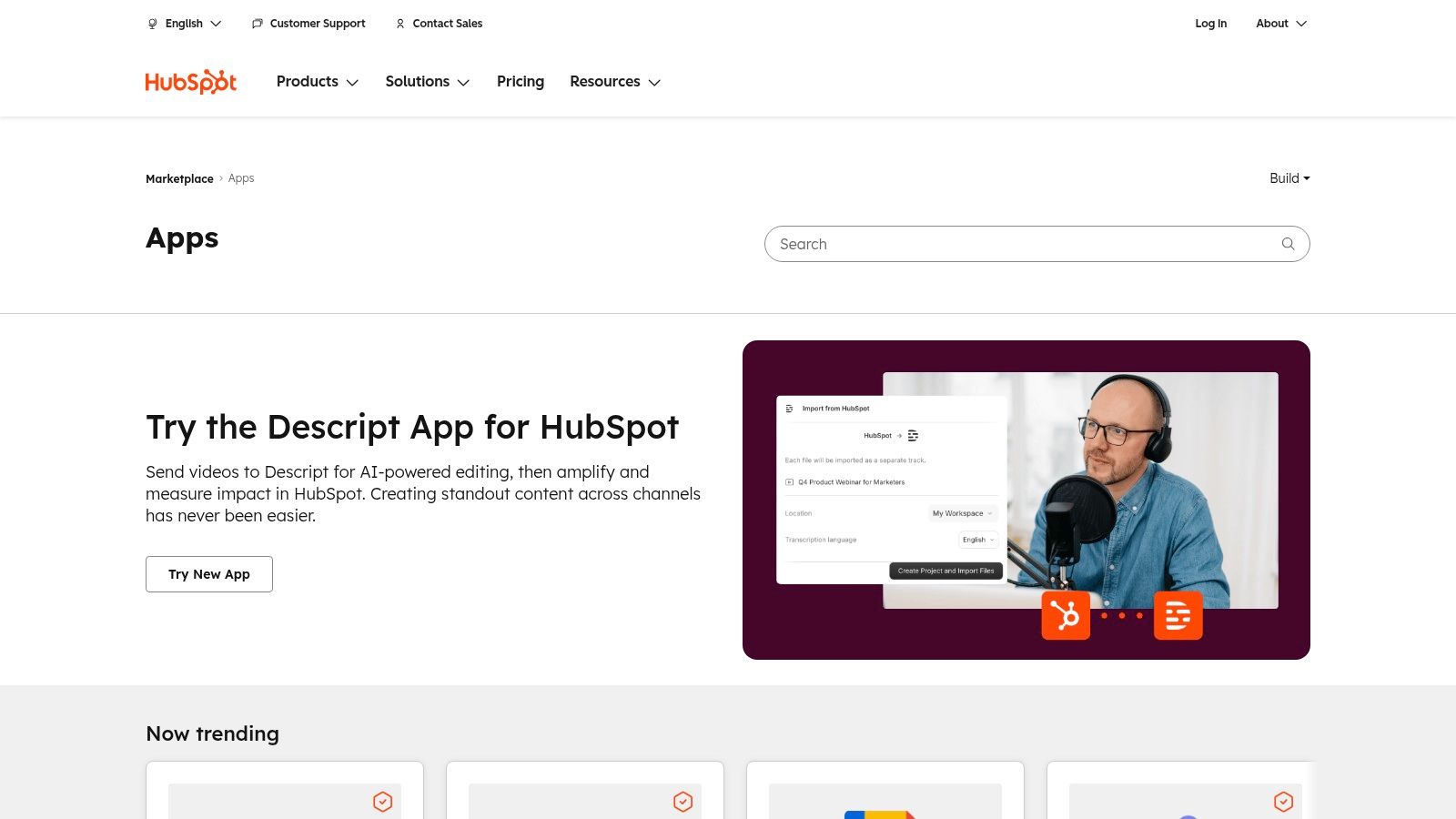 HubSpot App Marketplace – AI + Sales apps