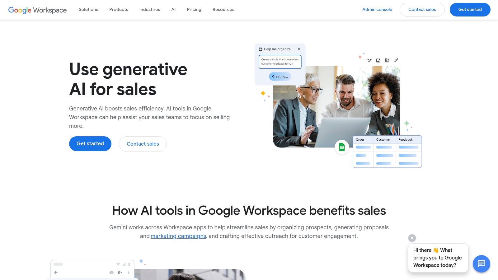 Google Workspace – AI for Sales (Gemini)