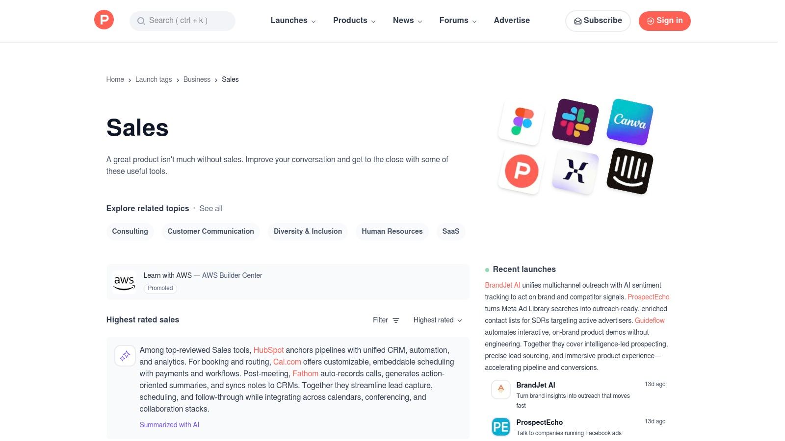 Product Hunt – Sales topic