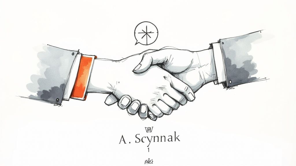 En kreativ process där en designer arbetar med varumärkesidentitet på en datorskärm, omgiven av färgrutor och skisser.