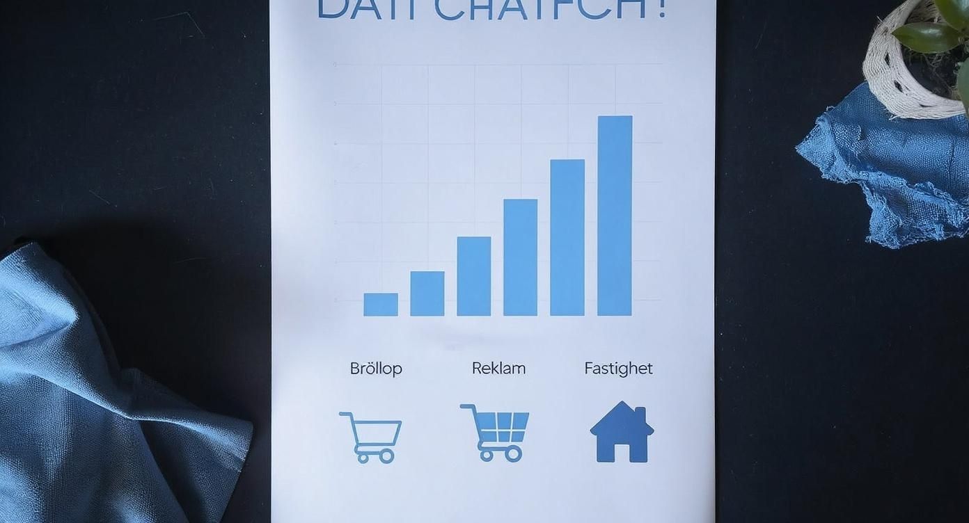 Stapeldiagram som jämför potentiell inkomst för en fotograf inom bröllop, reklam och fastighet.