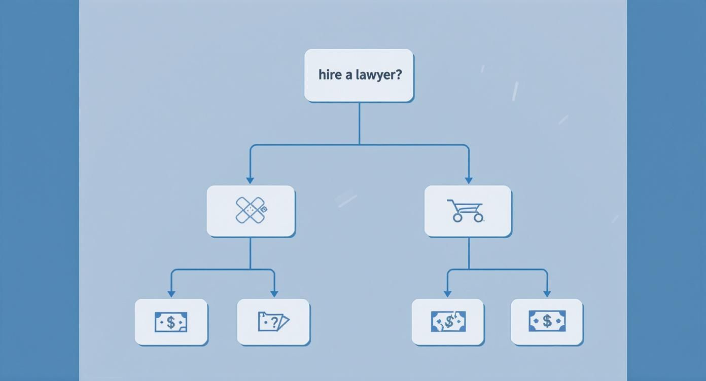 Infographic about when to hire personal injury lawyer