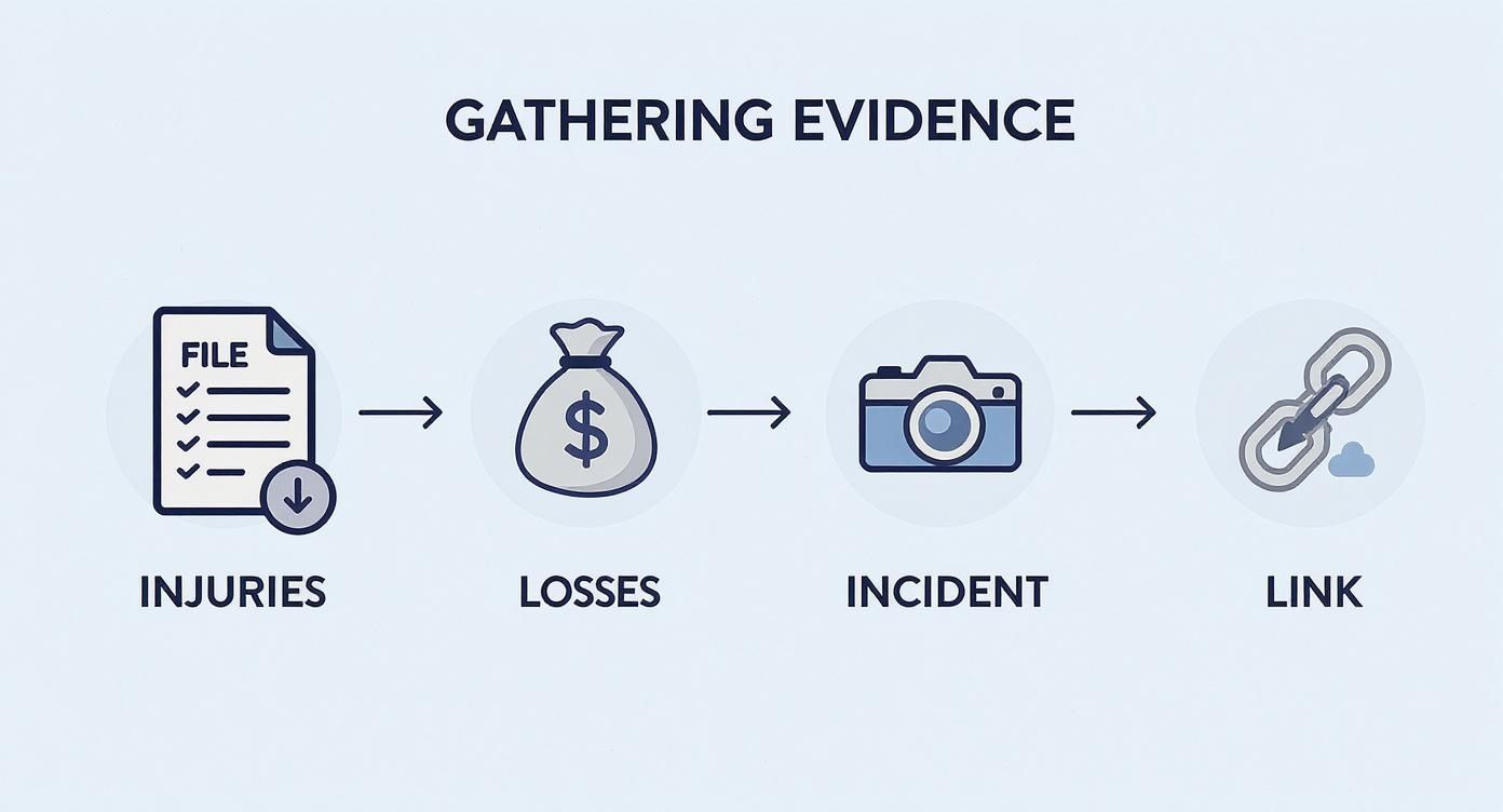Infographic about third party liability claim