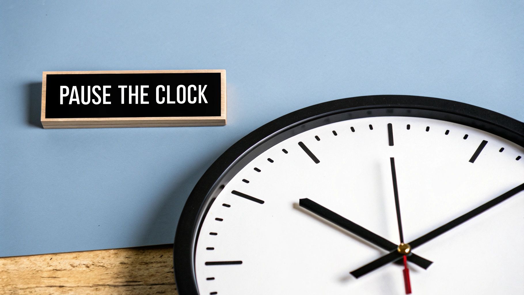 A paused stopwatch, illustrating the concept of tolling the statute of limitations.