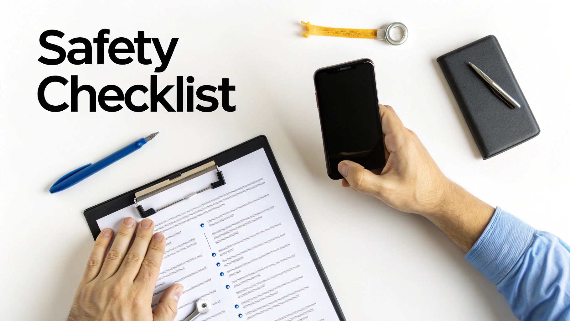 Checklist on a clipboard, symbolizing proactive property maintenance and liability prevention.