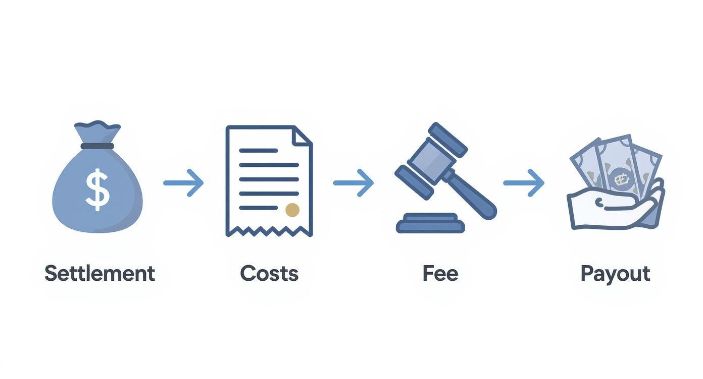 Infographic about how much do accident lawyers charge