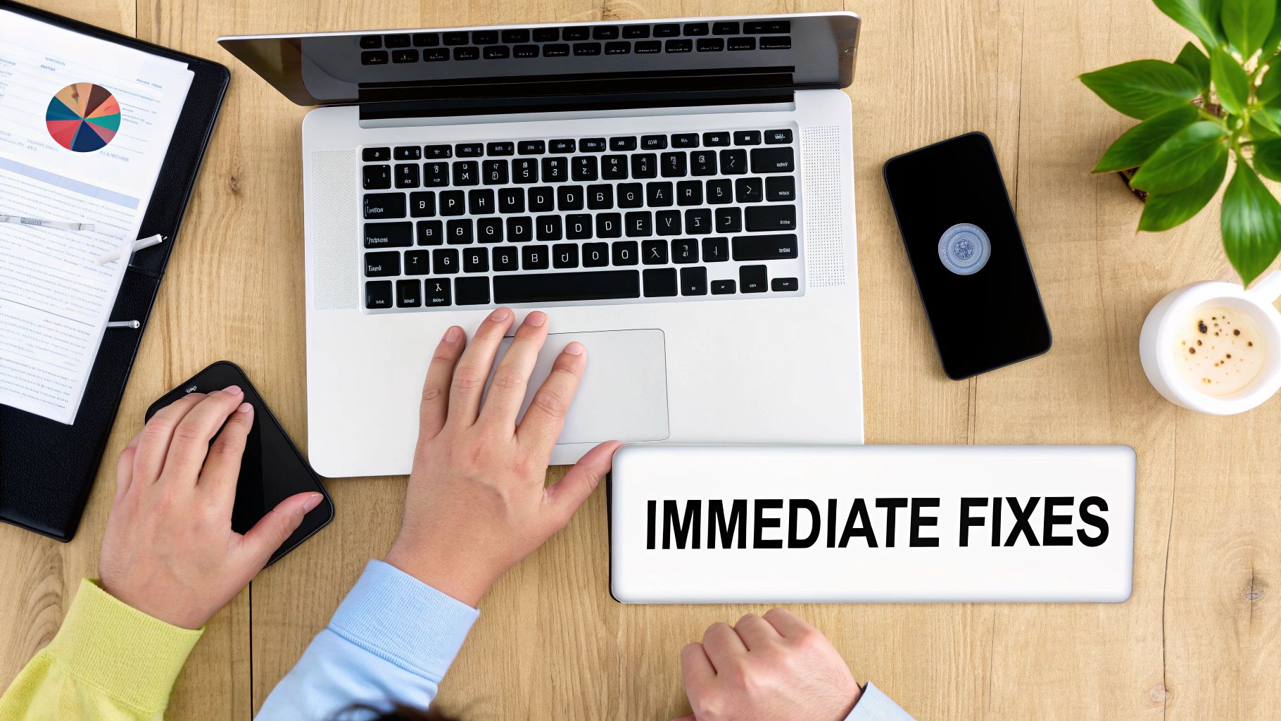 A person on the phone providing customer support, symbolizing immediate action to resolve buyer issues.