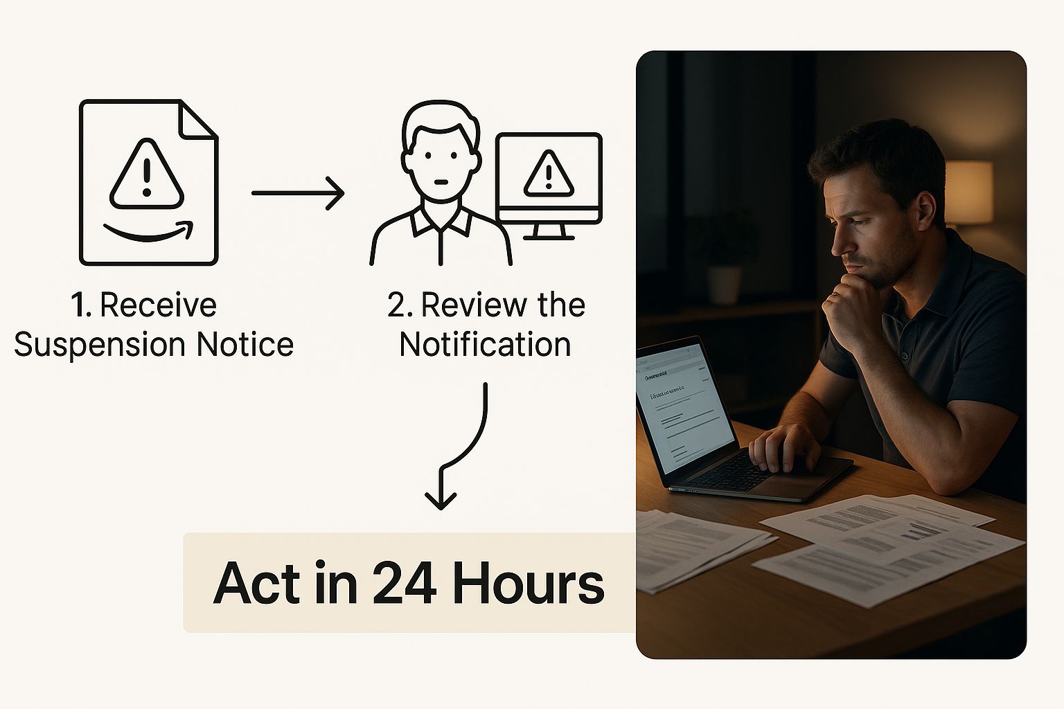 Infographic about reinstate amazon seller account