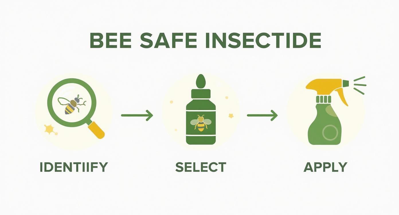 Infographic about bee safe insecticides