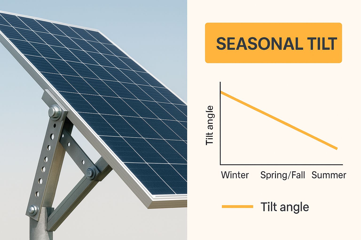 Infographic about what direction should solar panels face