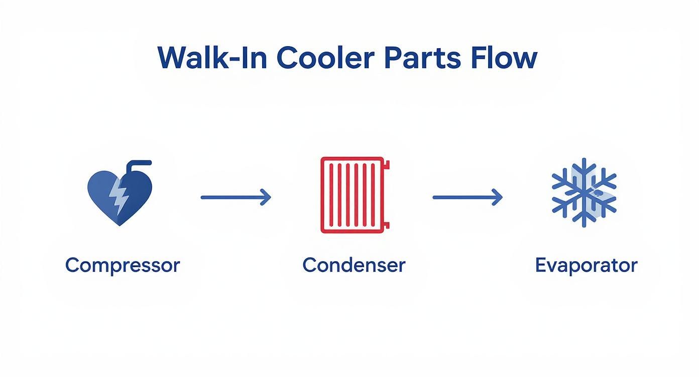 Infographic about walk-in fridge repair