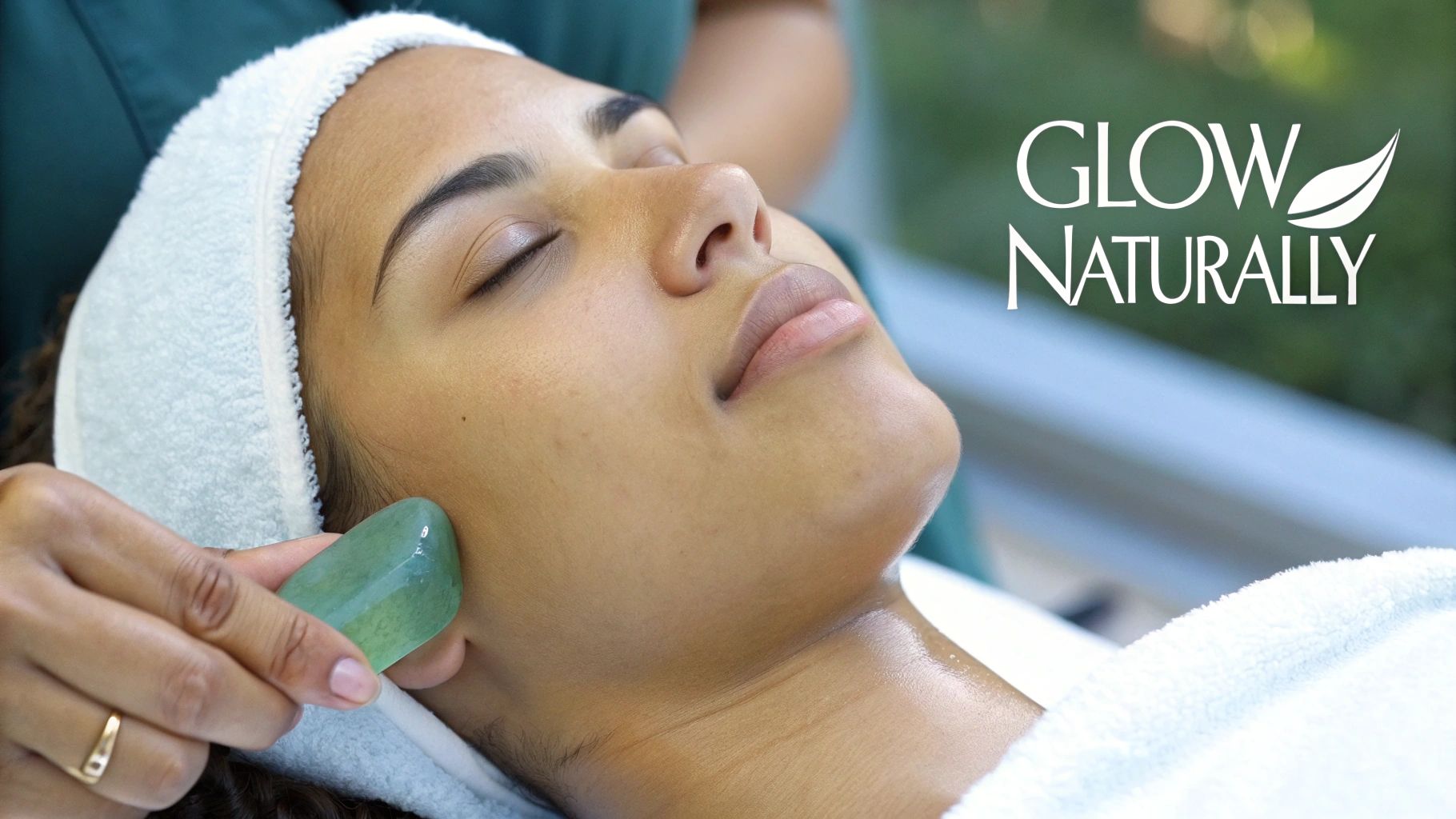 A woman with glowing, healthy skin, illustrating the aesthetic benefits of lymphatic drainage massage.