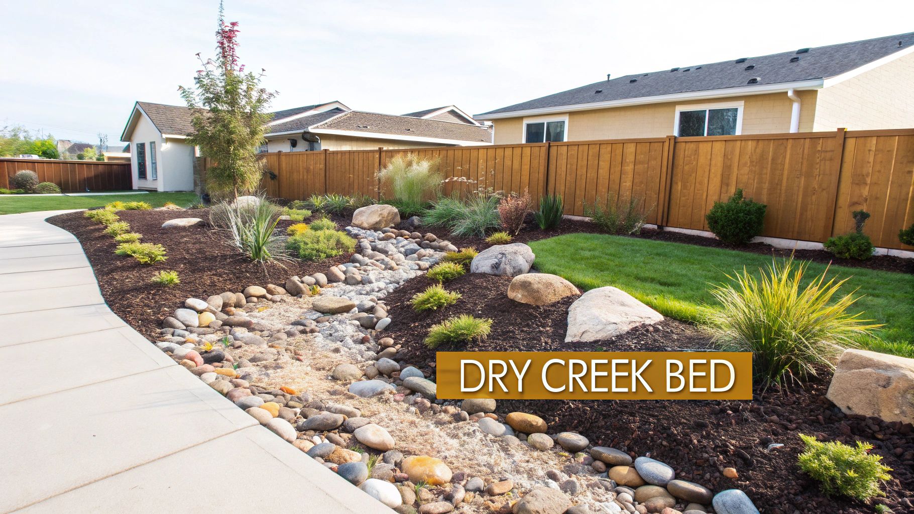 Dry Creek Bed (Drainage Swale)