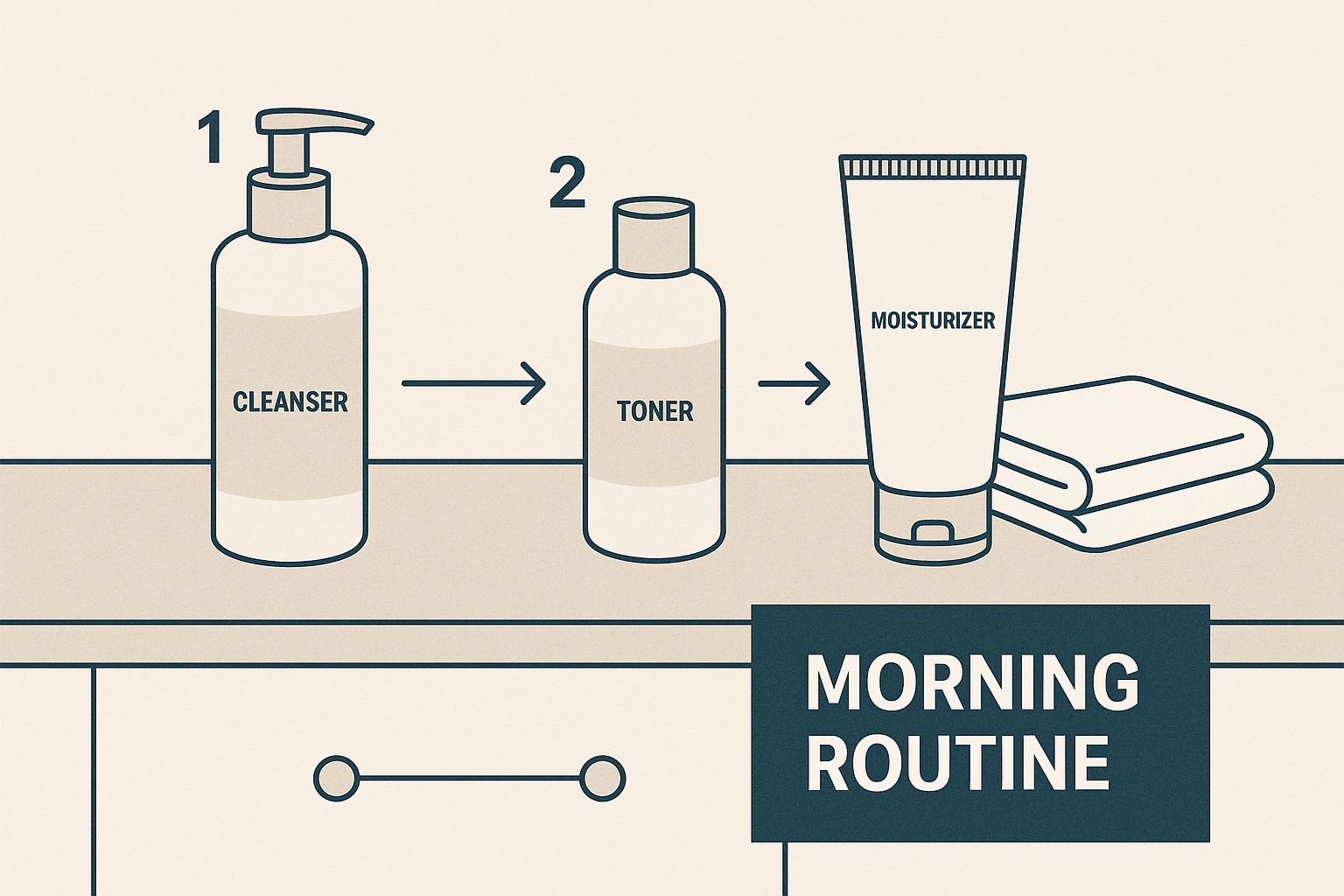 Infographic about skincare routine for aging